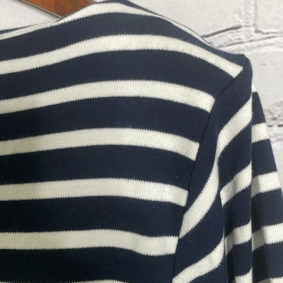 Talbots Woman’s Navy Striped Embellished V-Neck Long Sleeve Dress Size 2X New - Picture 13 of 16